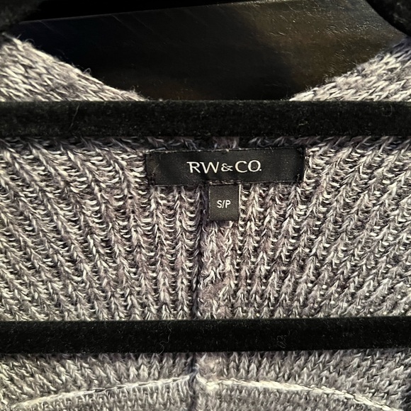 RW&Co. Grey Marl Knit Batwing Oversized Cardigan - Picture 5 of 6